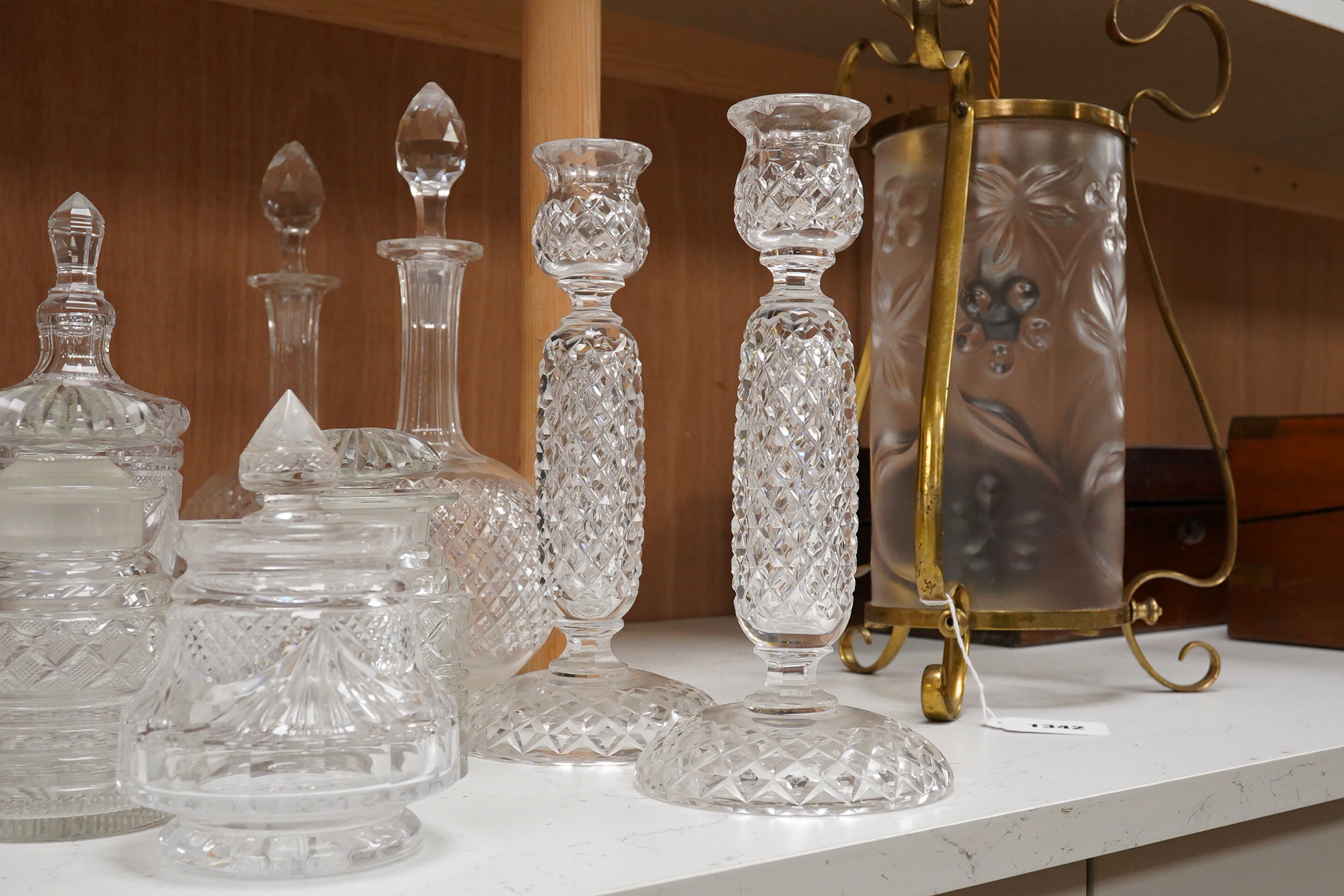 A collection of Victorian and later cut glass